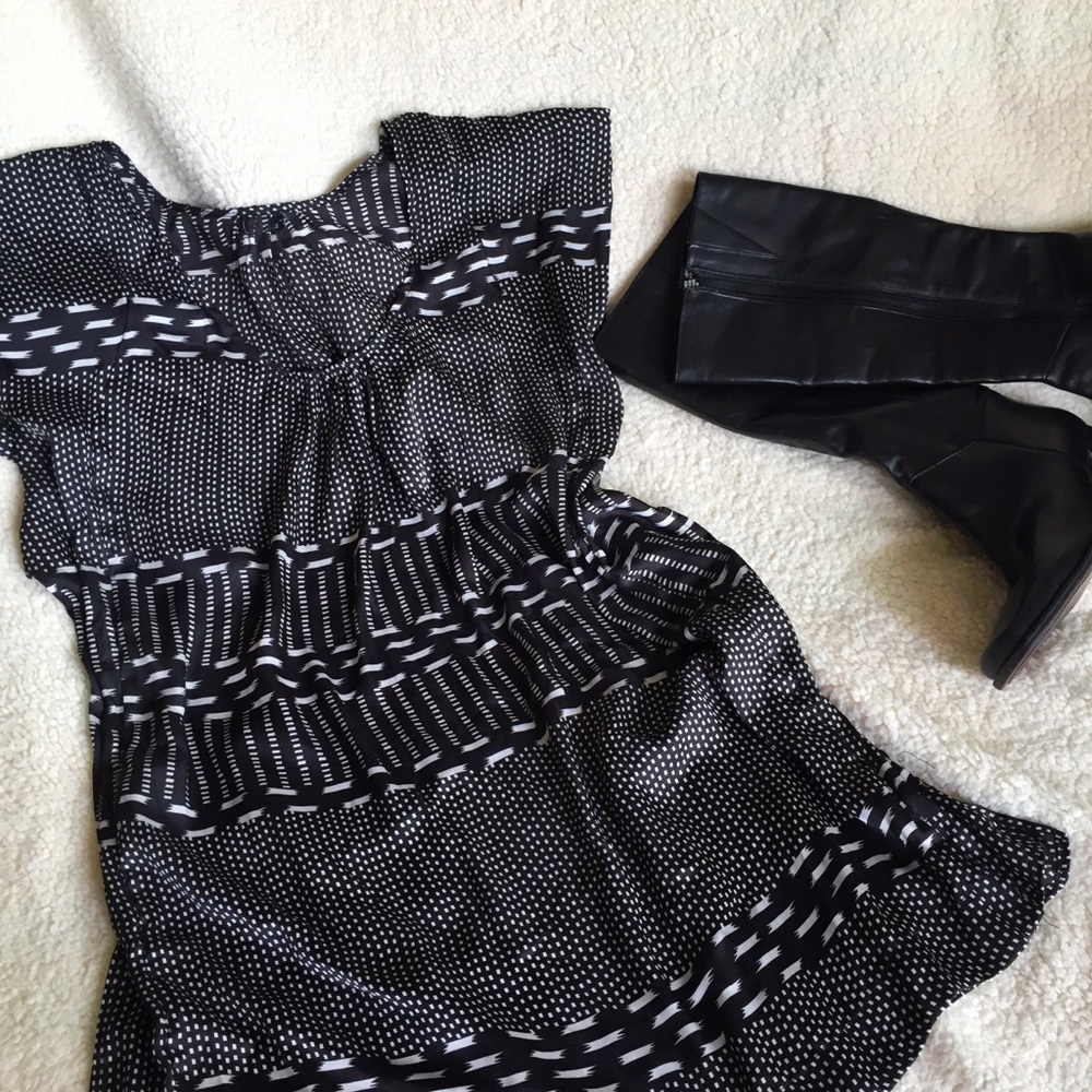 Black and White Pattern Dress