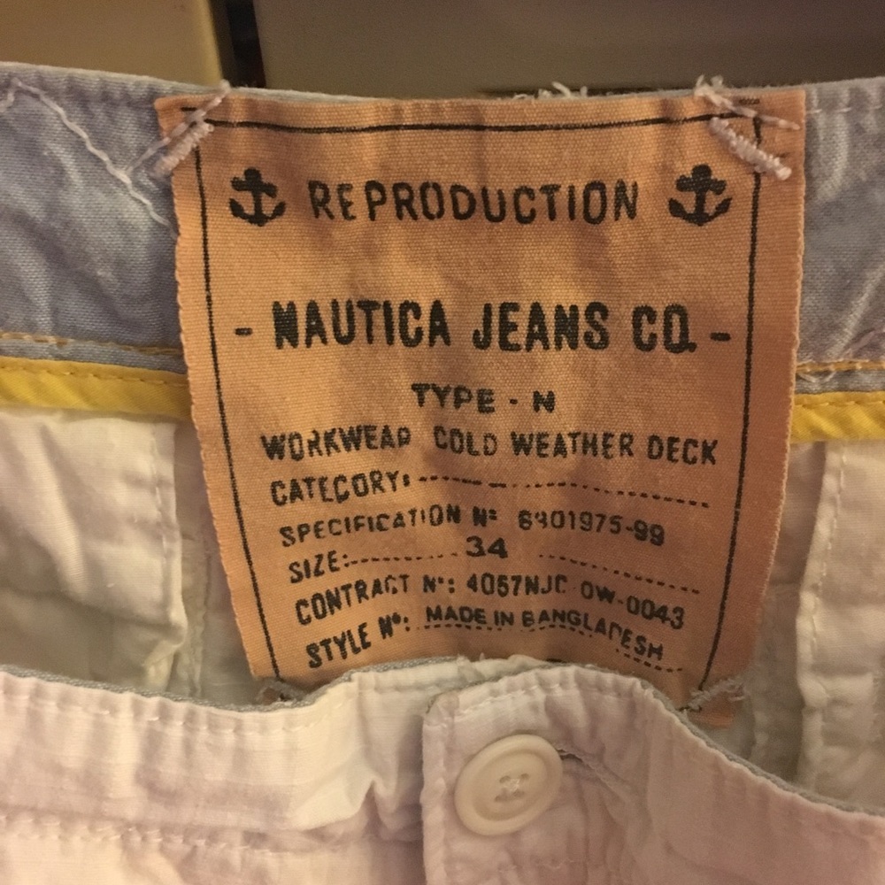 Nautical jeans cargo shorts.