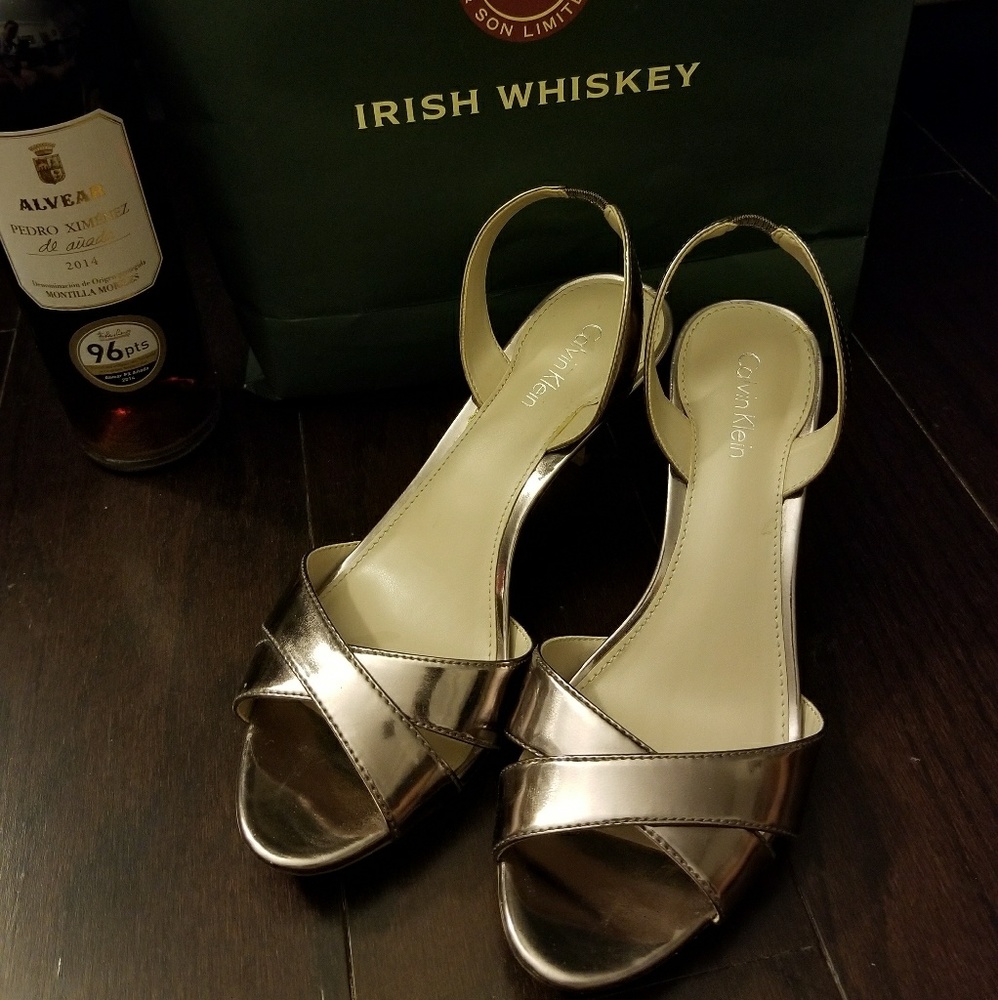 Calvin Klein Lucette Patent Leather Slingback