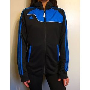 ADIDAS TRACK JACKET •SIZE MEDIUM •COLOR:🖤💙