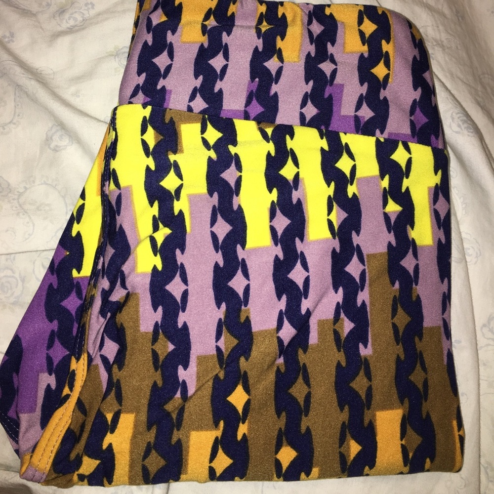 Lularoe leggings OS New Purples/Olive/Yellows