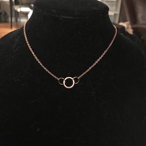 Rose gold/copper simple circle necklace/choker