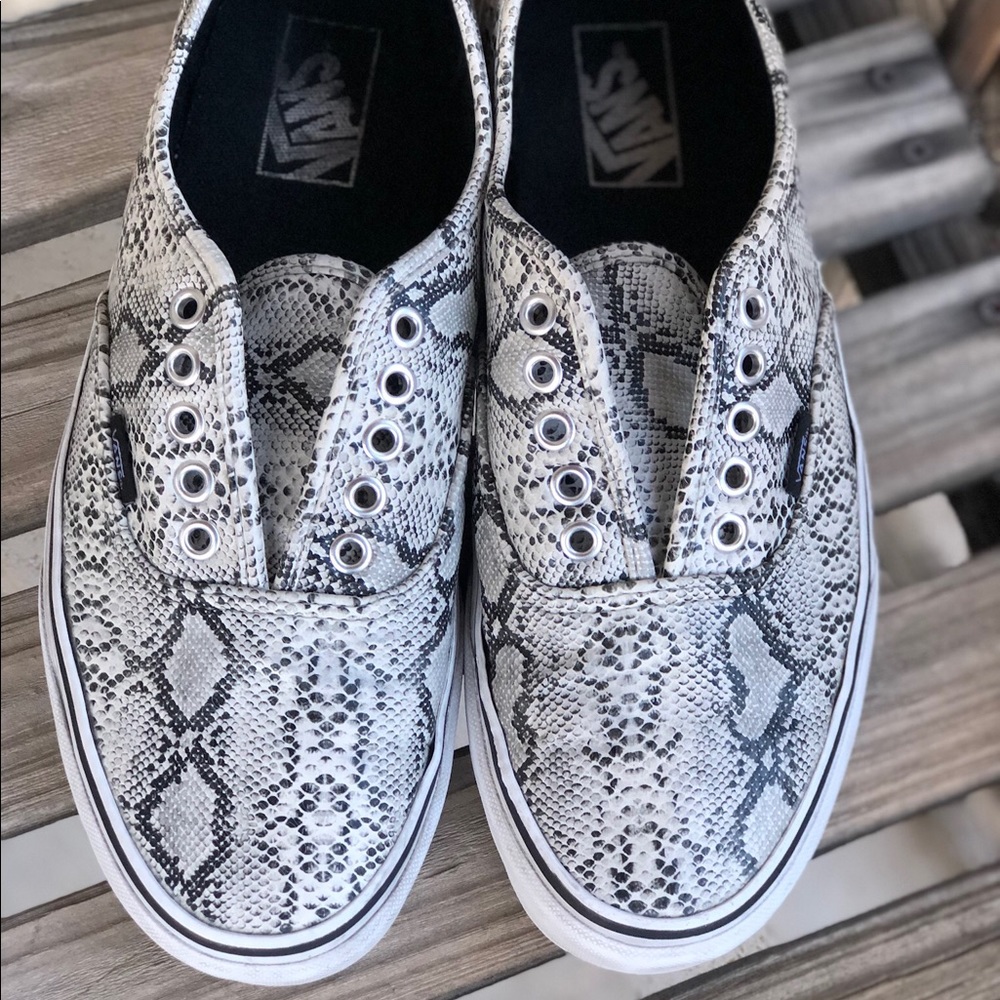 Snake Print Vans Authentics