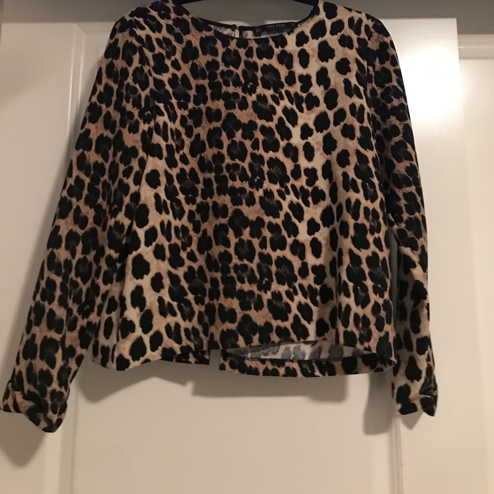 Zara leopard blouse