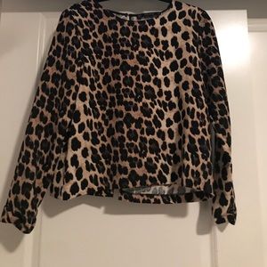 Zara leopard blouse