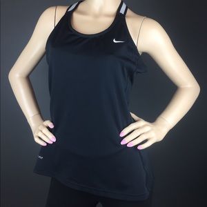 Nike Dri Fit Black Tank Built in Bra XL