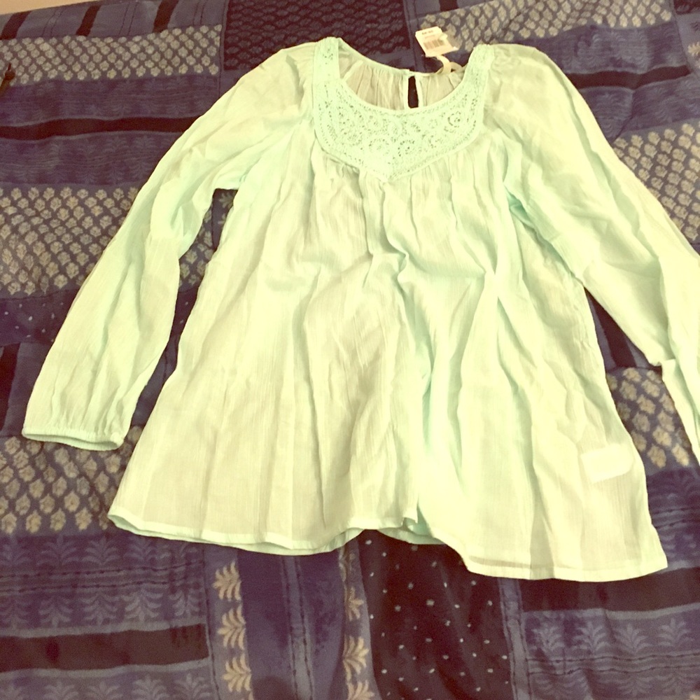 Ice blue blouse