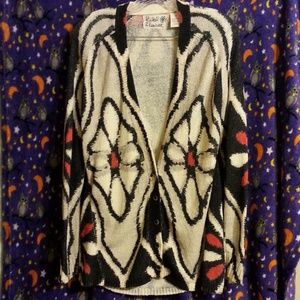 Anthropologie Field Flower Colorful Daisy Cardigan