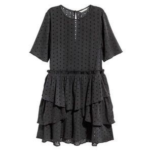 H&M Black Eyelet Dress