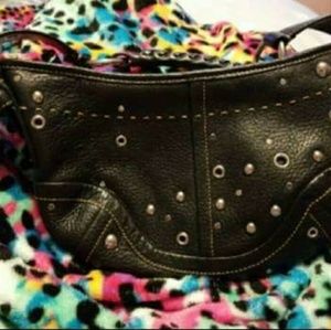 SOLD Coach Ltd. Ed. Black Leather Studded Hobo Bag