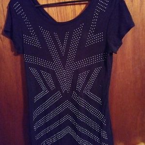 *SOLD* Rock & Republic Black Studded Top, Sz L