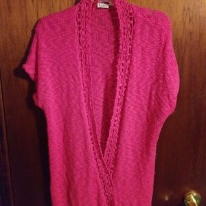 *SOLD* Cato Pink Knit Cardigan, Sz. XL