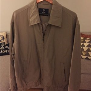 Bellino Khaki Windbreaker, Sz XL, full-zip
