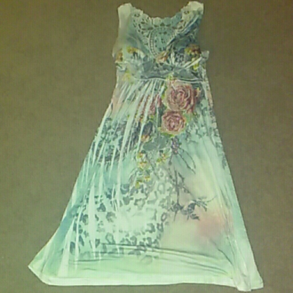 Laced racer-back dress