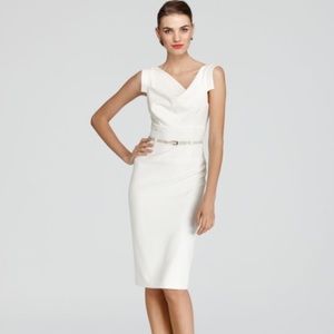 Black Halo Jackie O dress in white