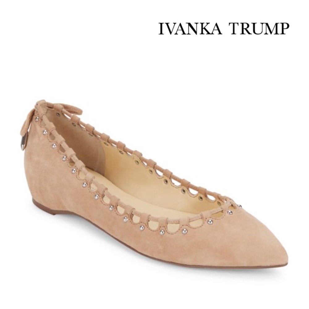 Ivanka Trump Suede Ballet Flats - Picture 1 of 8