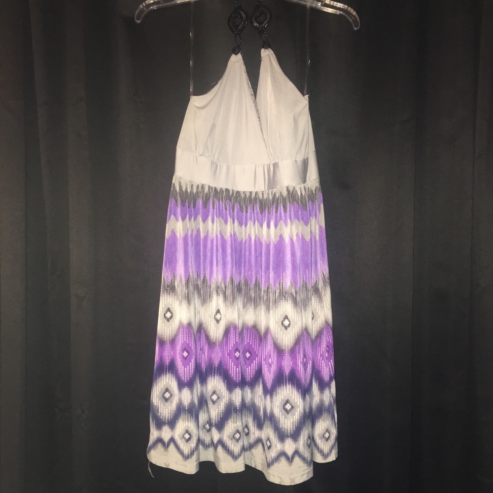 Purple and gray halter top dress. Size XL.