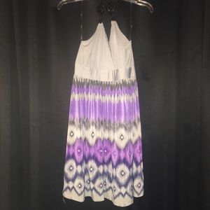 Purple and gray halter top dress. Size XL.