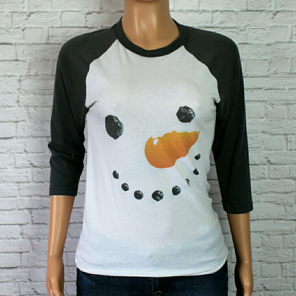"I Melted Frosty" Graphic Baseball Tee