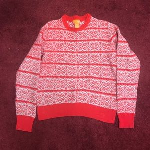Red Lambswool Sweater w/ free matching hat!