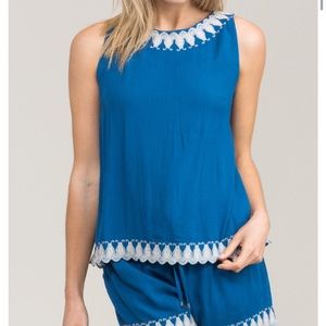 NWOT - Eden Society dark-blue top