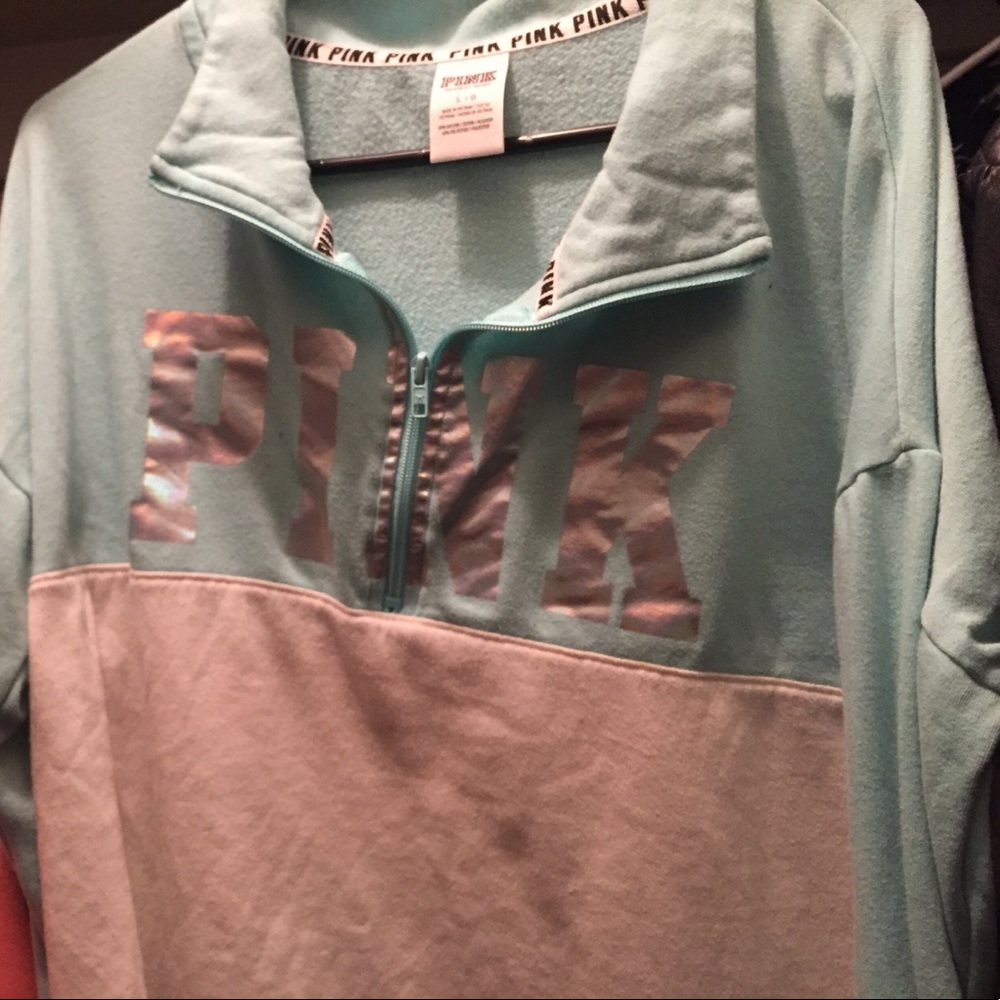 Vs pink half zip