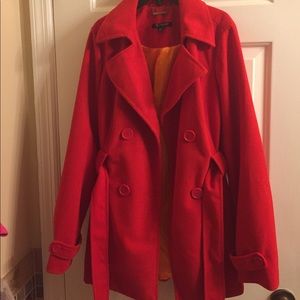 Red Pea coat