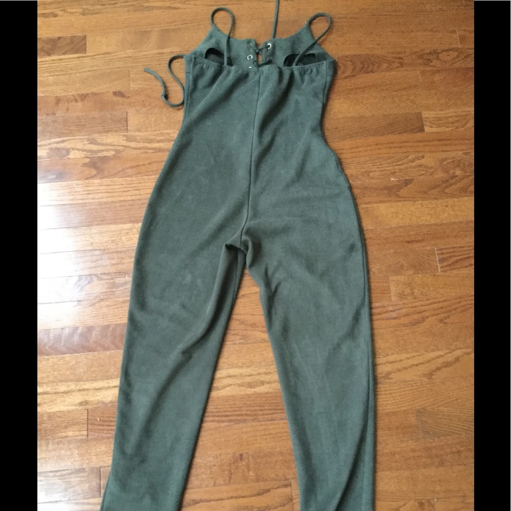 Suede jumpsuit