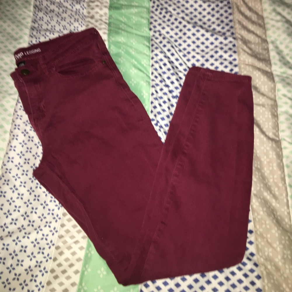 Maroon skinny Jeans from Gap