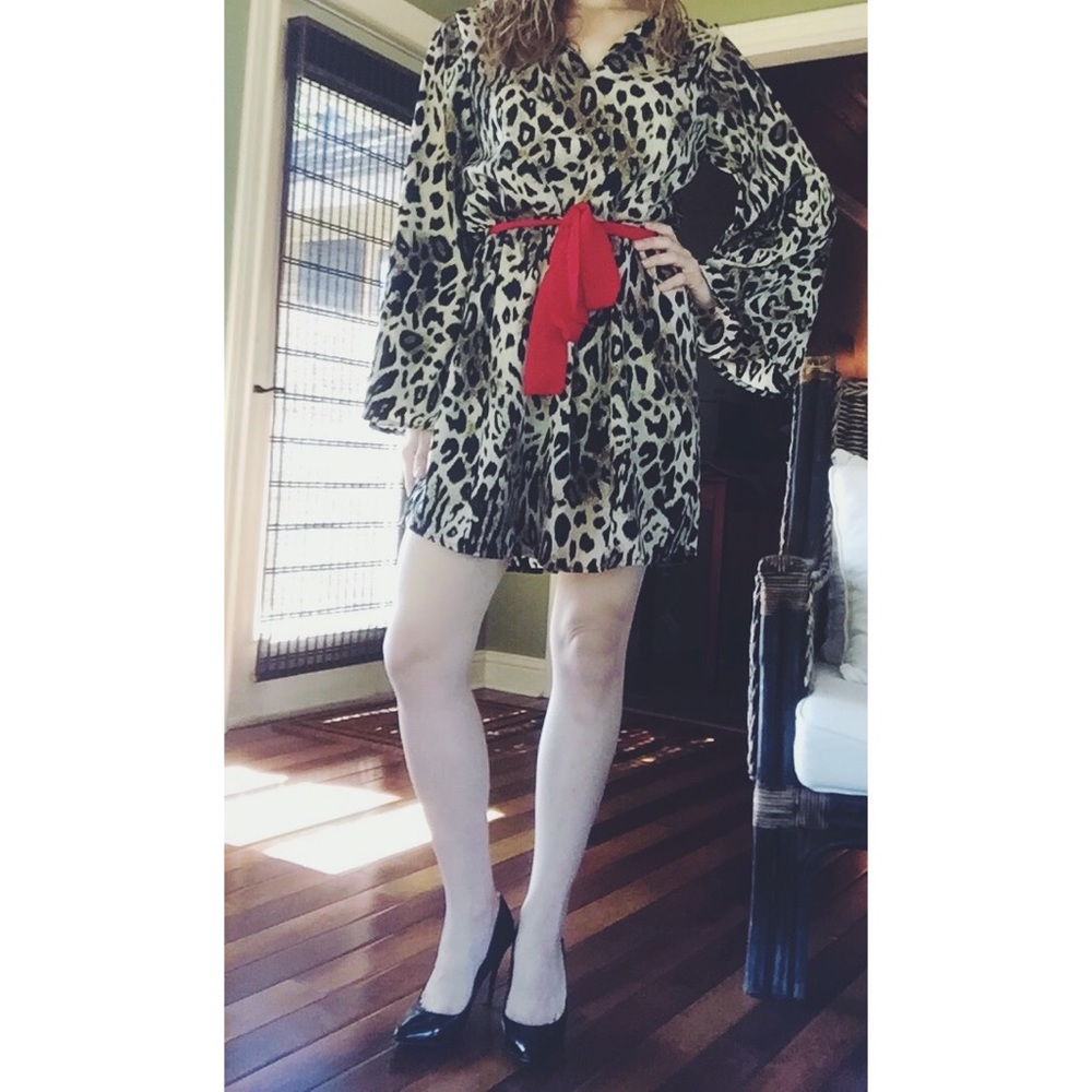 Leopard printed dress
