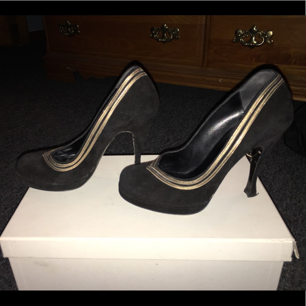 Balenciaga black suede platform pumps - Picture 4 of 8
