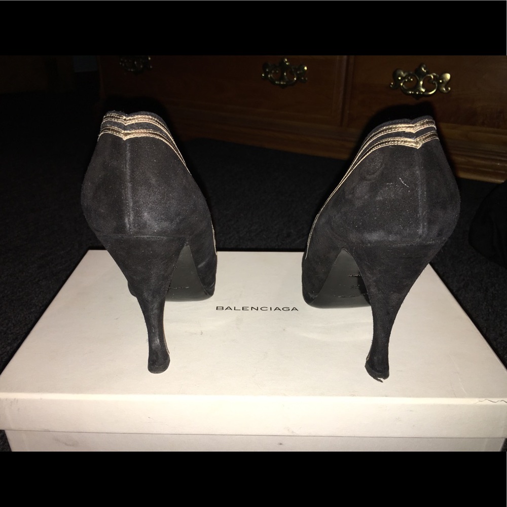 Balenciaga black suede platform pumps - Picture 5 of 8