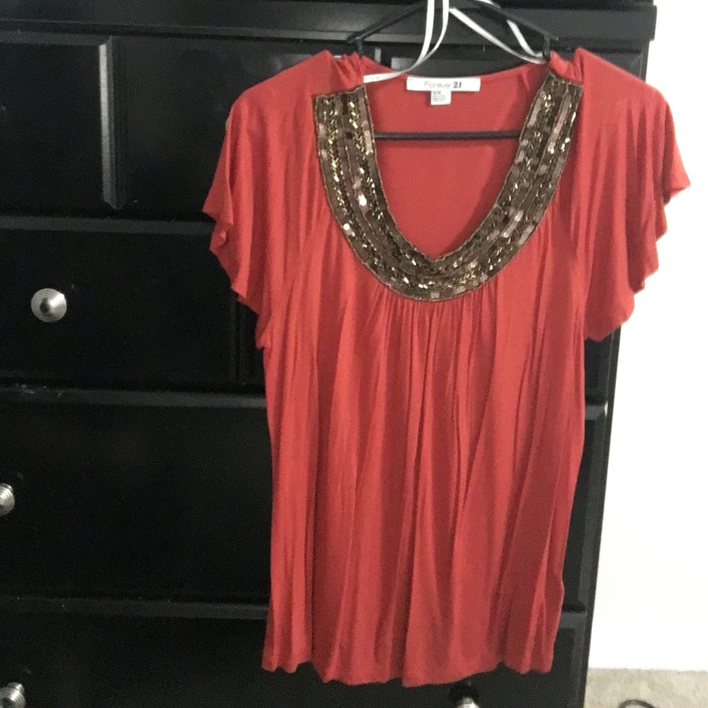 Forever 21 Burnt Orange Shirt