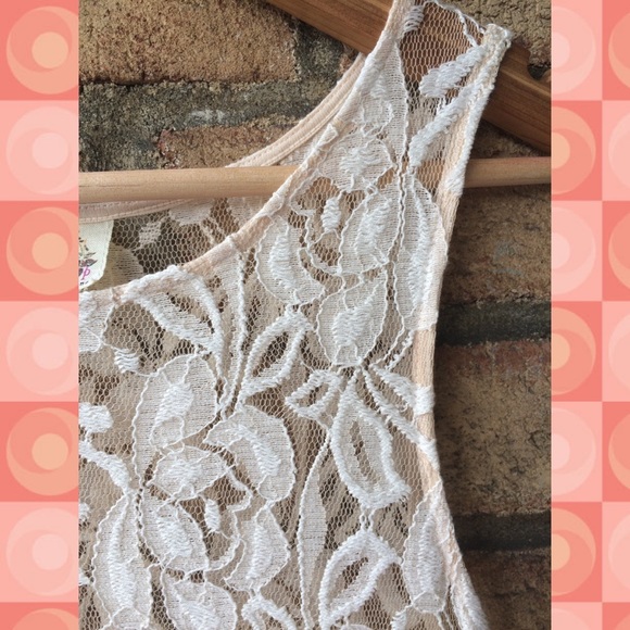 Vintage Cute Free People Boho Crochet Lace Dress - Picture 2 of 4