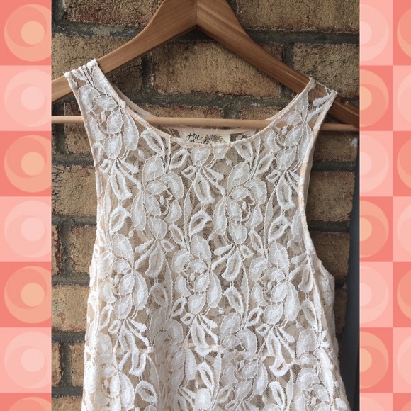 Vintage Cute Free People Boho Crochet Lace Dress - Picture 3 of 4