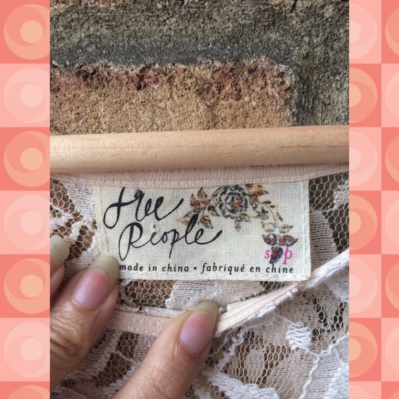 Vintage Cute Free People Boho Crochet Lace Dress - Picture 4 of 4