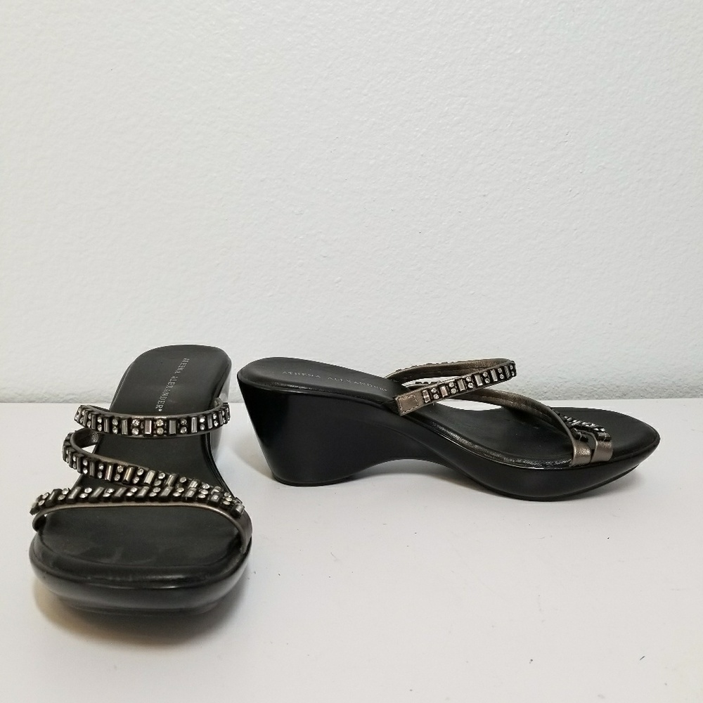 ATHENA ALEXANDER black wedge sandles