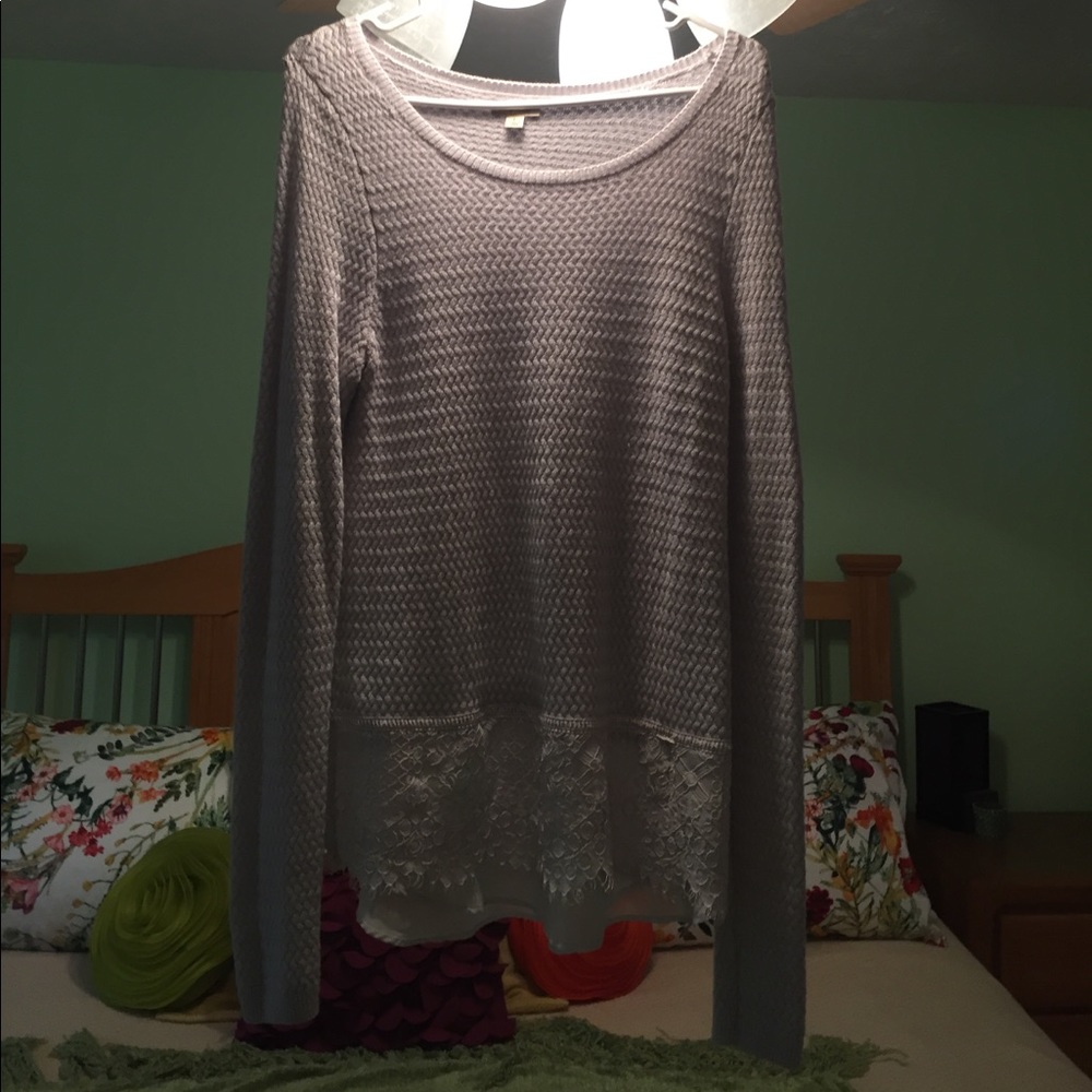 A gray sweater