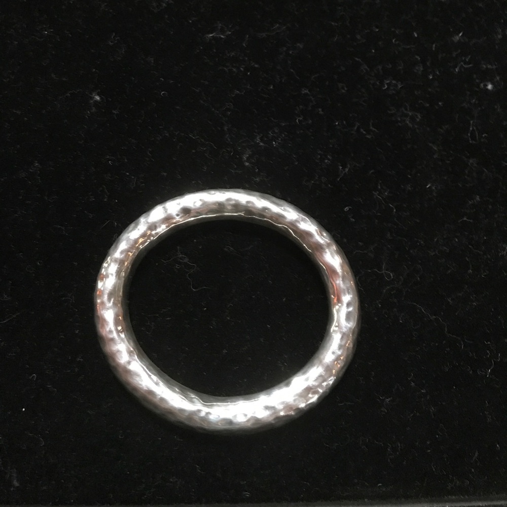Hammered sterling bracelet