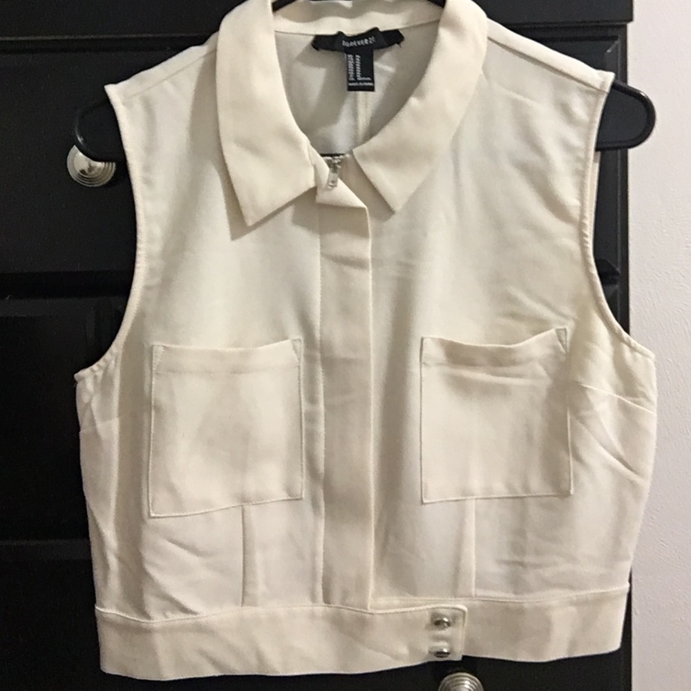 Cream Forever 21 Midi Top