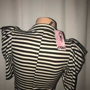 Love Culture Black and White Stripes Vest