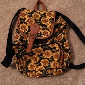 Sunflower cloth backpack