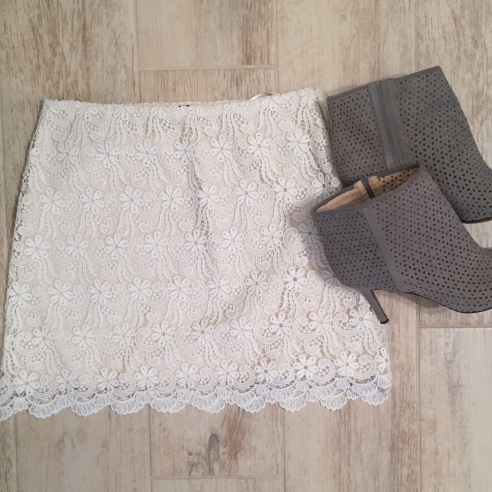 Zara cream lace mini