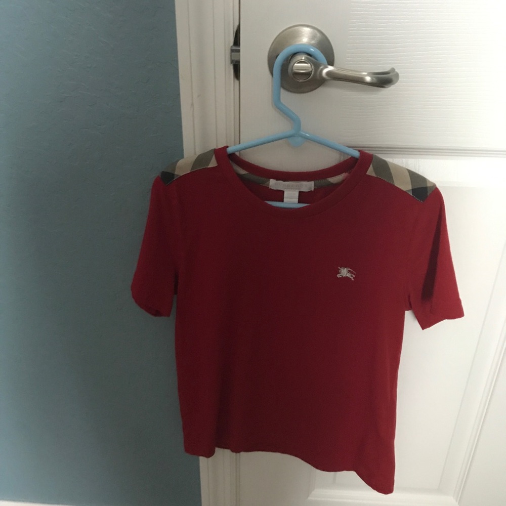Boys Burberry pull over shirt