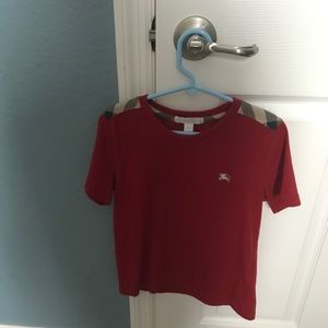 Boys Burberry pull over shirt