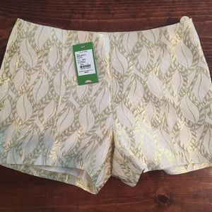 Lilly Pulitzer Dallas Shorts gold metallic size 4