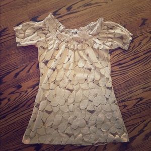 Tan lace top