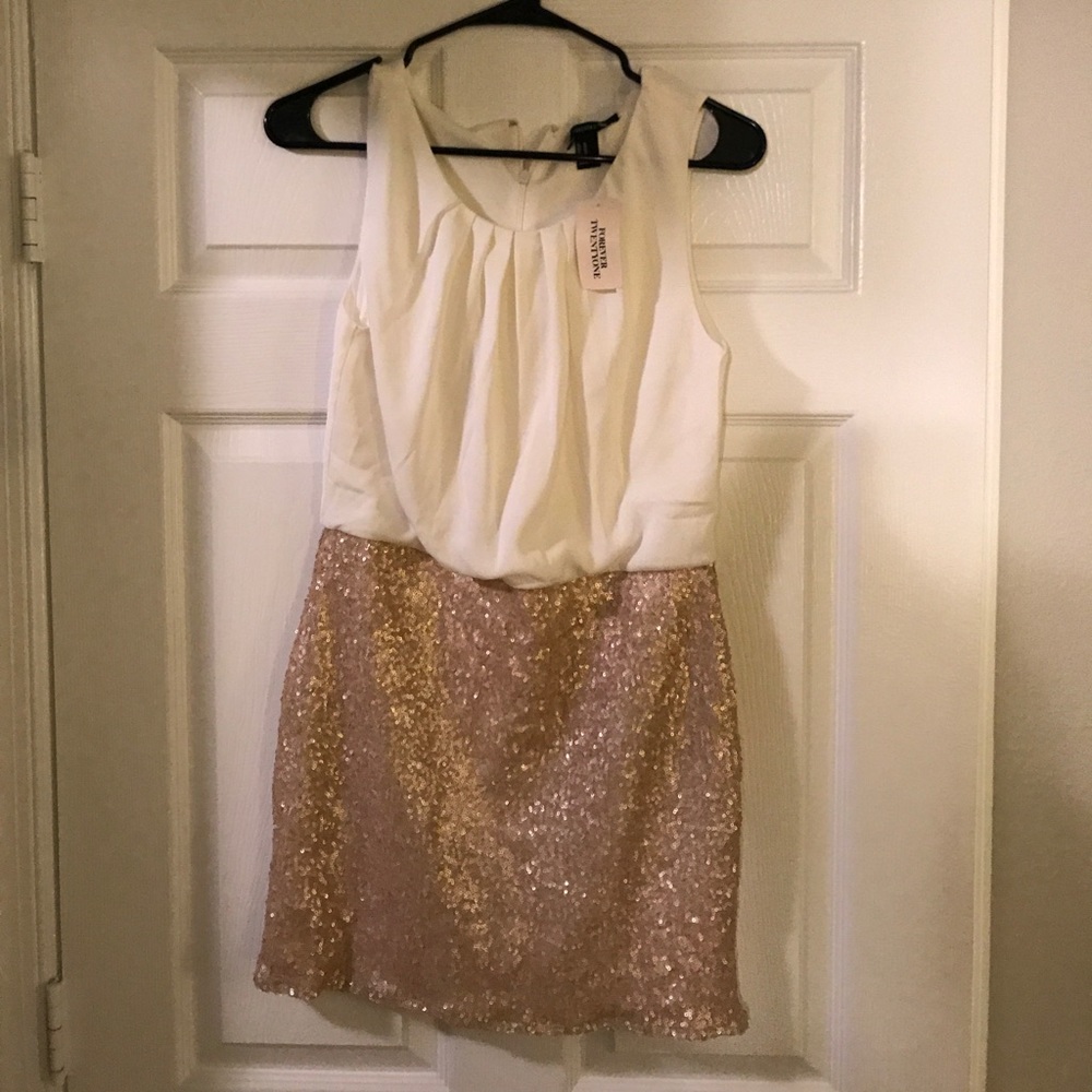 Forever 21 sequin and white dress