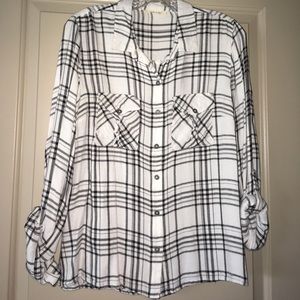 Francesca’s plaid flannel