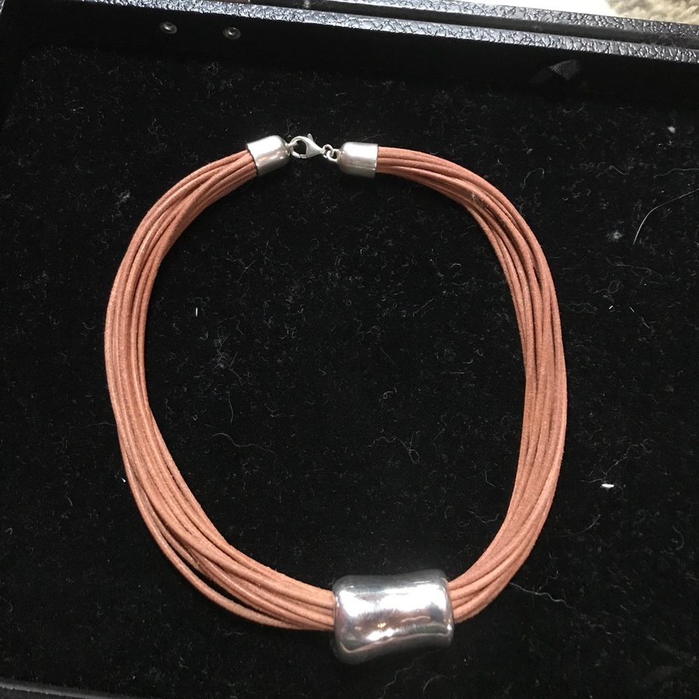 14 strand brown leather silpada necklace